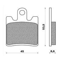 Front Brake Pads Touring Organic for Yamaha FJR1300A 2007 to 2021