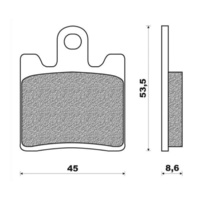 Newfren Front Brake Pads Touring Sintered