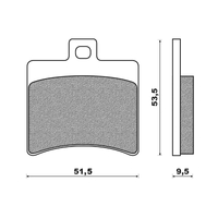 Rear Brake Pads Elite Organic for Aprilia 200 Sportcity 2005 to 2007