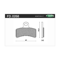 Rear Brake Pads Dirt Organic for Gas-Gas Pampera 250 2002 to 2005