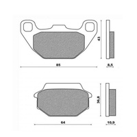 Newfren Front Brake Pad Scooter Elite Organic