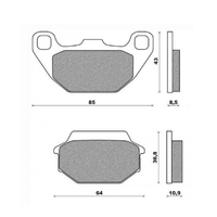 Front Brake Pads Elite Organic for Kymco People S 200 2009 to 2010