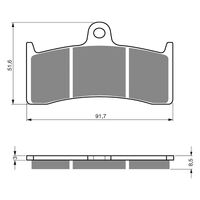 Front Brake Pads TT Pro Organic for Buell S1 White Lightning 1994 to 1997