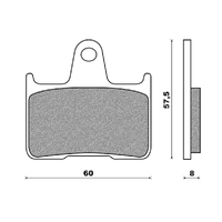 Rear Brake Pads Touring Organic for Suzuki GSX1400 2001 to 2008