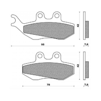 Front Brake Pads Dirt Organic for Peugeot 400 Geopolis AJP 2007 to 2008