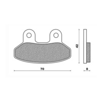 Newfren Front Brake Pad Scooter Elite Organic