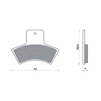 Rear Brake Pads ATV Organic for Polaris 400 Sports 1994 to 1999