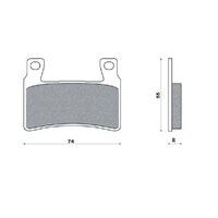 Front Brake Pads Touring Organic for Honda CBR900RR 919 1998 to 1999