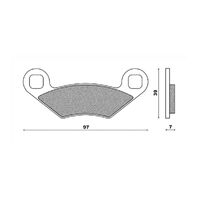 Front Brake Pads ATV Organic for Polaris 500 Sportsman X2 Before 25/07/06 2006