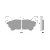 Rear Brake Pads ATV Sintered for Polaris 500 Sportsman 6X6 2000 to 2008