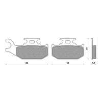 Newfren Front Right Brake Pads ATV Organic