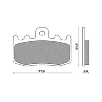 Front Brake Pads Touring Sintered for BMW R1200 GS Triple Black 2014 to 2016