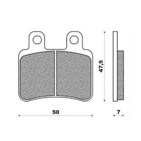 Rear Brake Pads Elite Organic for Peugeot 125 Jet Force 2003 to 2006