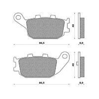 Rear Brake Pads Elite Organic for Honda NSS250 Forza 2004