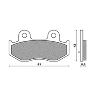 Rear Brake Pads Elite Sintered for Suzuki AN250 Burgman 2003 to 2006