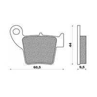 Rear Brake Pads Dirt Organic for Megelli 250S 2009 to 2010