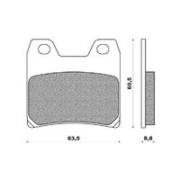Rear Brake Pads Touring Organic for Yamaha FZS1000 FZ1 2001 to 2005