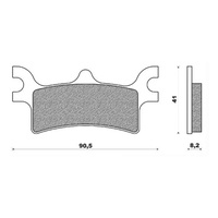 Newfren Rear Brake Pads for Polaris 800 Sportsman EFI 6x6 2009 2010 2011 to 2014