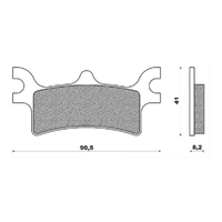 Rear Brake Pads ATV Sintered for Polaris 450 Sportsman After 25/06/06 2006