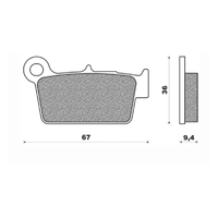 Rear Brake Pads Dirt Sintered for Yamaha YZ250F 2003 to 2022