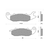 Front Brake Pads Touring Organic for Honda Z125MA Monkey 2018 to 2020