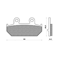 Rear Brake Pads Elite Organic for Suzuki AN400 Burgman 2007 to 2020
