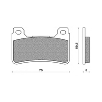 Front Brake Pads Touring Sintered for Honda VFR800X Crossrunner 2011 to 2019
