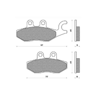 Front Brake Pads Elite Organic for Piaggio/Vespa X8 250 2006