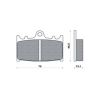 Newfren Rear Brake Pads Touring Sintered