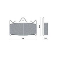 Rear Brake Pads Touring Sintered for Suzuki VL1500 Intruder 2002 to 2004
