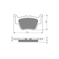 Newfren Rear Brake Pads ATV Sintered for Honda TRX680FA 2006 to 2019