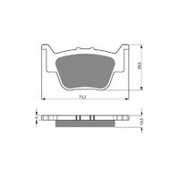 Rear Brake Pads ATV Sintered for Honda TRX420FPA 2009 to 2014