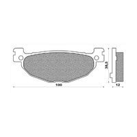 Rear Brake Pads Elite Sintered for Yamaha XP500 T-Max 2004 to 2011