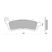 Front Brake Pads Touring Organic for Honda CBF1000 ABS 2007 to 2008