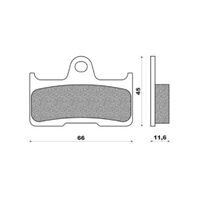 Rear Brake Pads ATV Sintered for Yamaha YFM660FA Grizzly 2002 to 2009