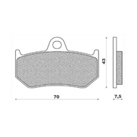 Rear Brake Pads Touring Organic for MV Agusta F4 1078 RR 312R 2009 to 2010