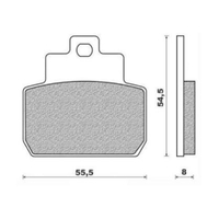 Rear Brake Pads Elite Organic for Piaggio/Vespa X8 250 2006