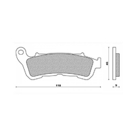 Front Brake Pads Elite Sintered for Honda NSS250 Forza 2005 to 2008