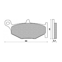 Rear Brake Pads Sintered Touring for Suzuki GSR600 2006 to 2010