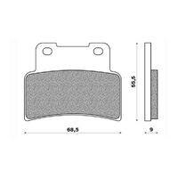 Front Brake Pads Touring Organic for Aprilia 900 Dorsoduro 2017 to 2019