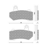 Rear Brake Pads Road Sintered for HD 1584 FLTR Road Glide 2008 to 2011