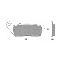 Rear Brake Pads Touring Organic for Kymco Xciting 500 2005 to 2009