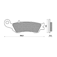 Front Brake Pads  Dirt Organic for Yamaha YZ450FX 2016 to 2020