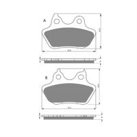Rear Brake Pads Road Sintered  for HD 1450 FXDL Dyna Low Rider 2004 to 2005