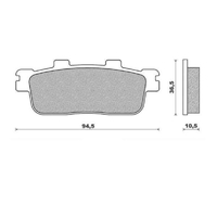 Rear Brake Pads Elite Organic for Kymco Xciting 300I 2009 to 2010