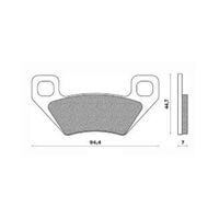 Front Brake Pads ATV Organic for Polaris 300 Hawkeye 4X4 2006 to 2007