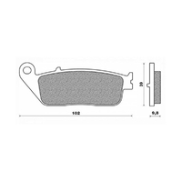 Rear Brake Pads Elite Organic for Kymco Xciting 500 2005 to 2009