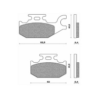 Newfren Front Left Brake Pad ATV Organic