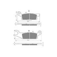 Front Brake Pads ATV Sintered for Yamaha YFM700 4WD Kodiak 2016 to 2018