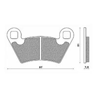 Front Brake Pads Sintered for Polaris 500 Ranger 4X4 EFI 2017 to 2022